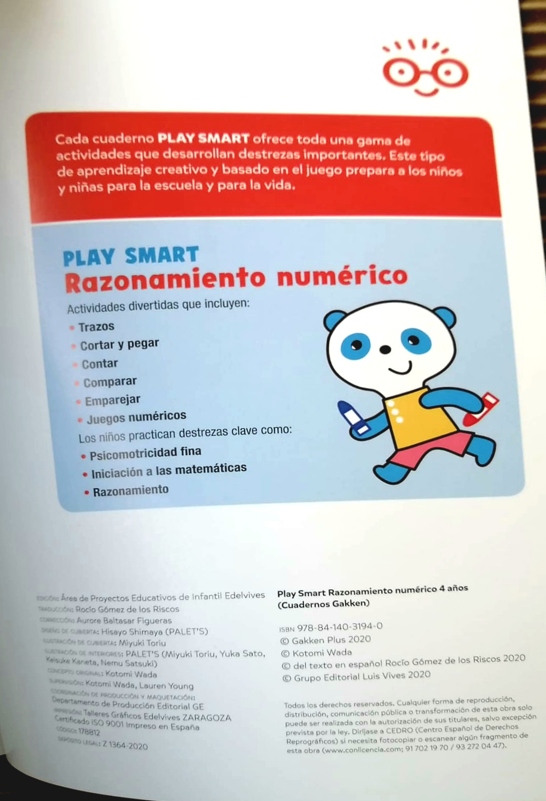 Play Smart. Cuaderno 2. 4 años - Edelvives